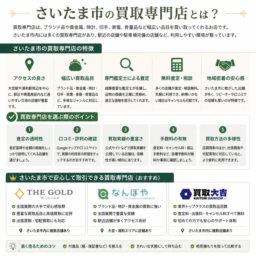 3. さいたま市の信頼できる買取専門店