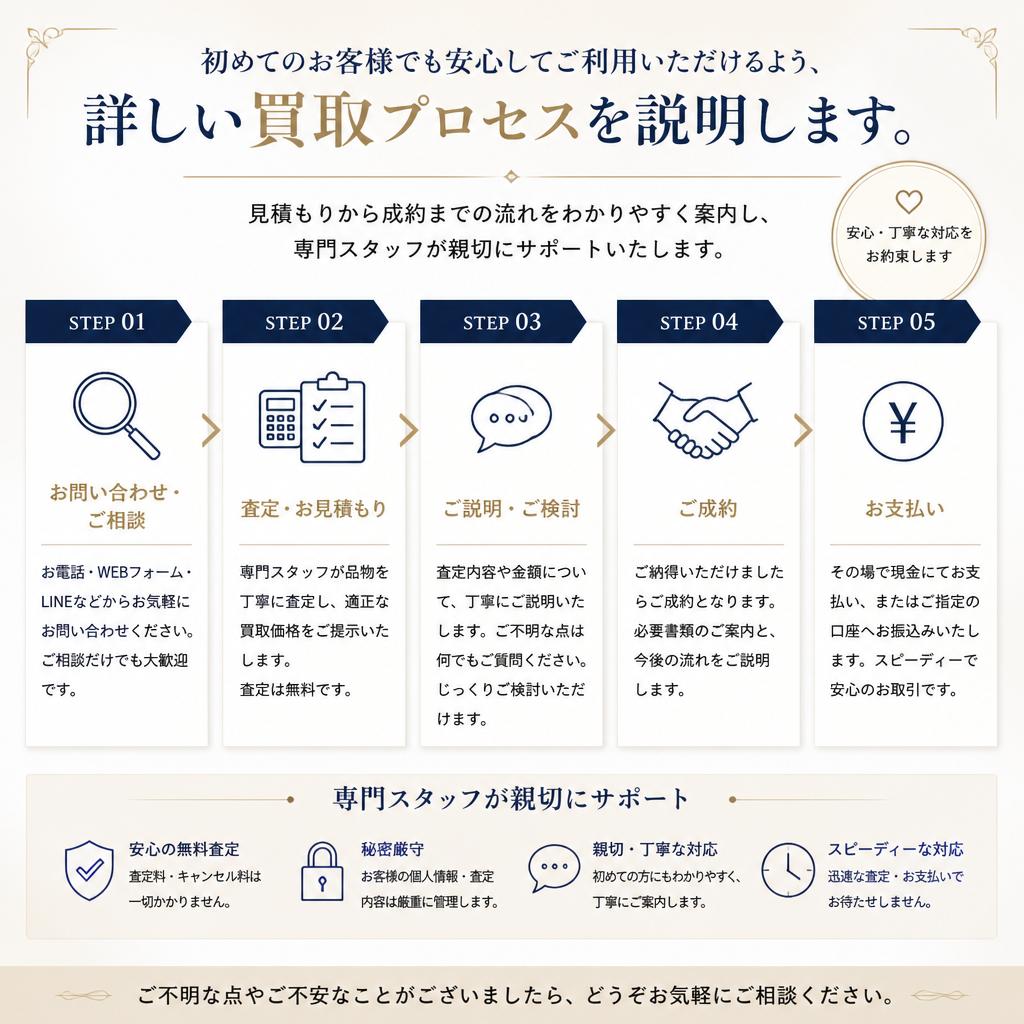 サポート体制 - 安心の買取プロセス