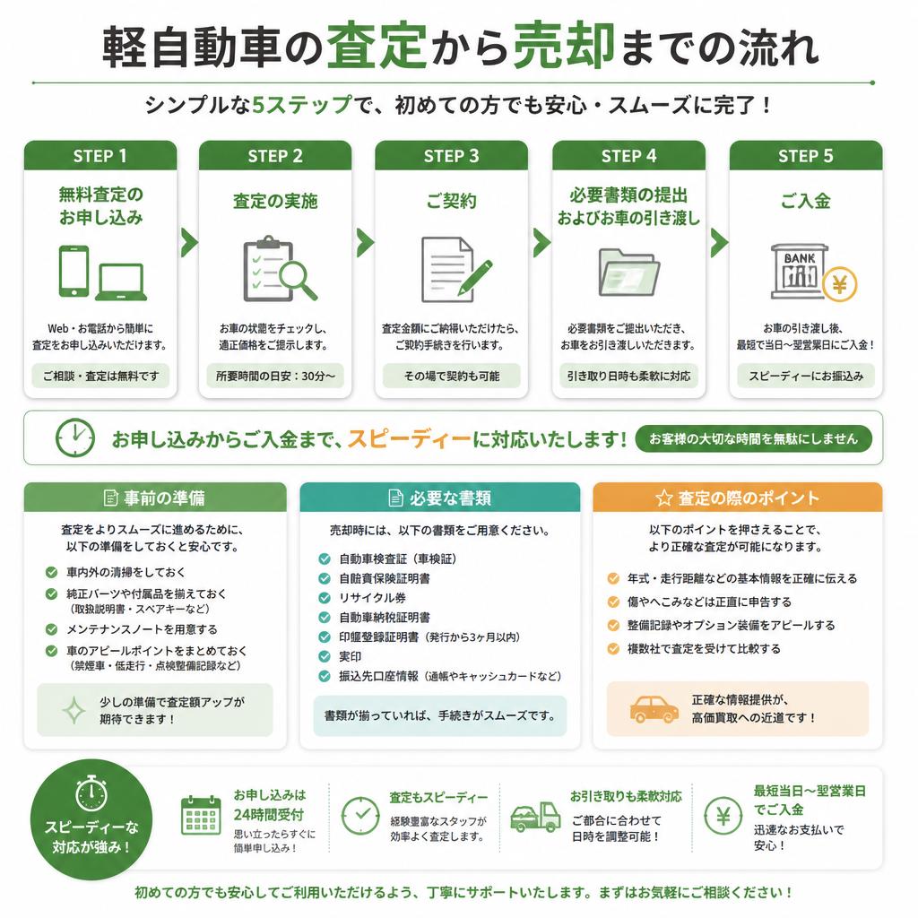 スムーズな査定の流れ