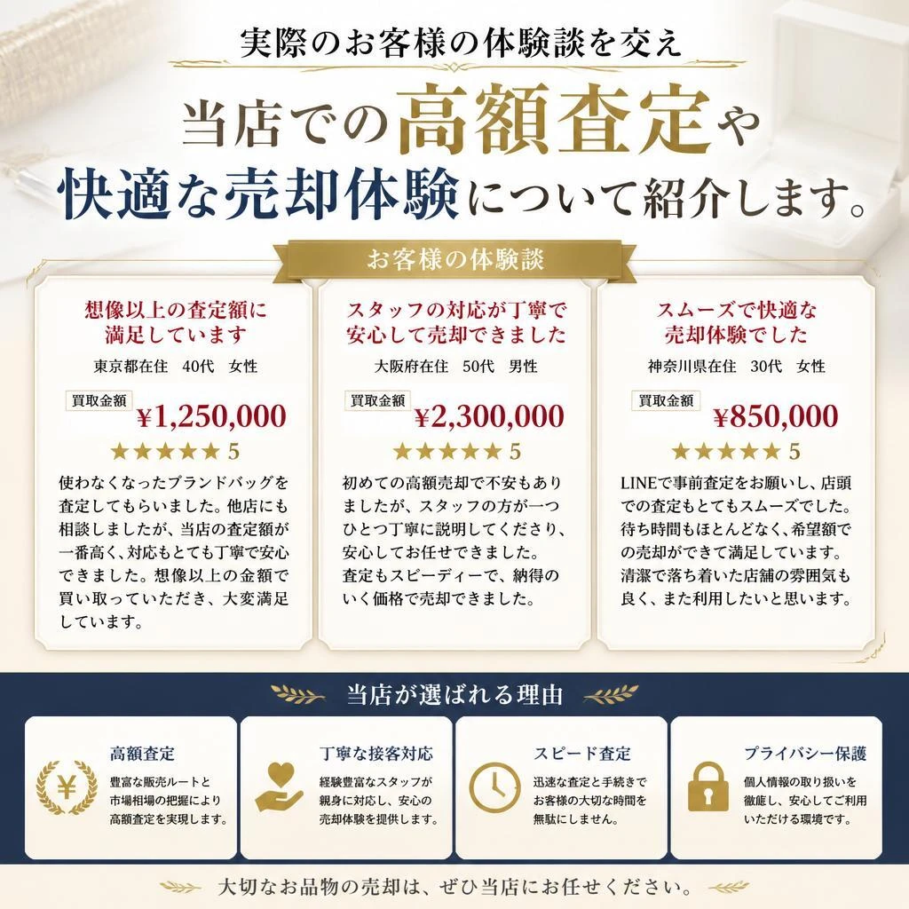 お客様の声から見る高評価