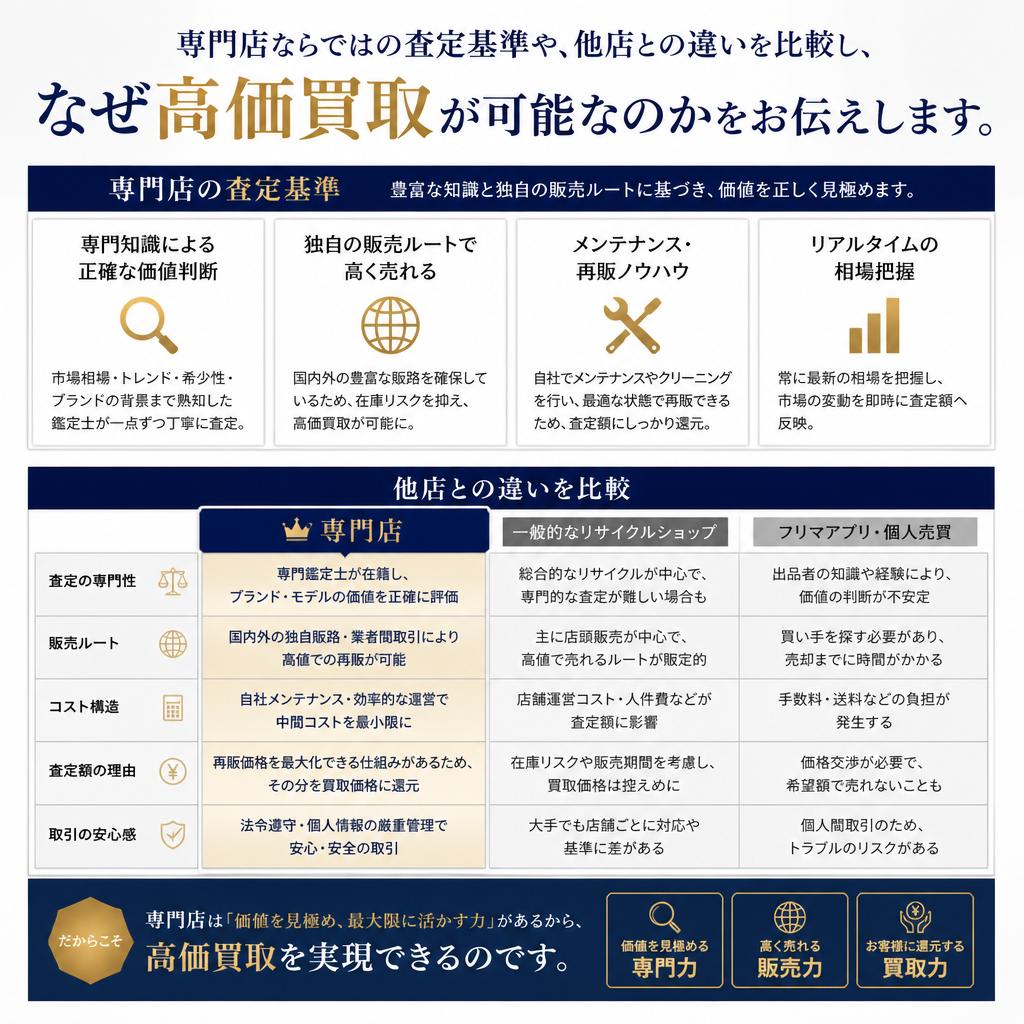 2. さいたま市の専門店での高価買取の特徴
