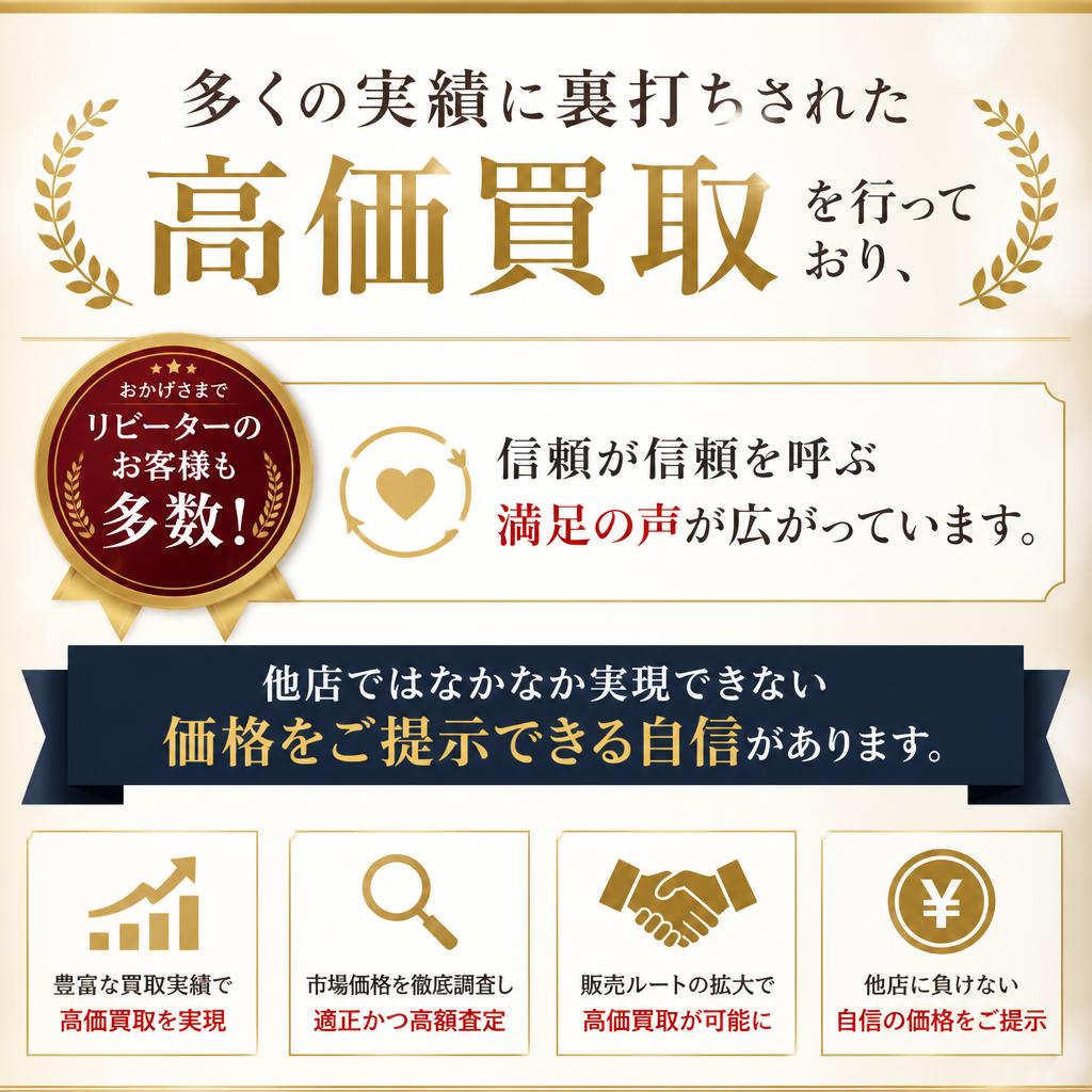 安定した高価買取の実績