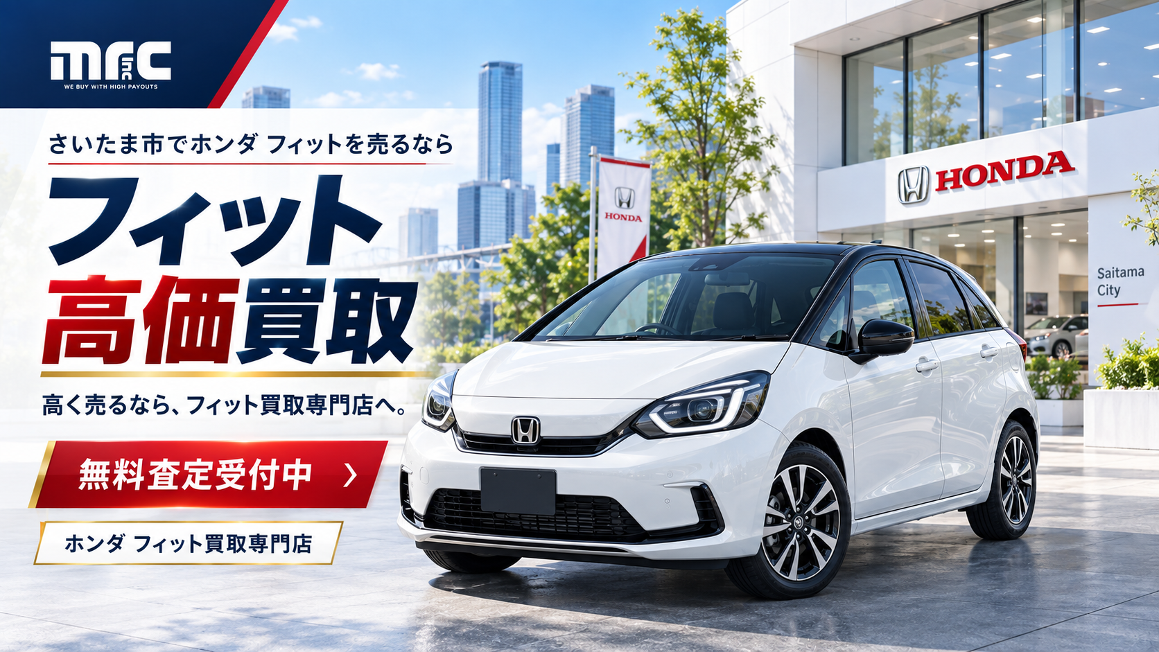 さいたま市でホンダフィットを高く売るなら、専門店mrcにお任せ！