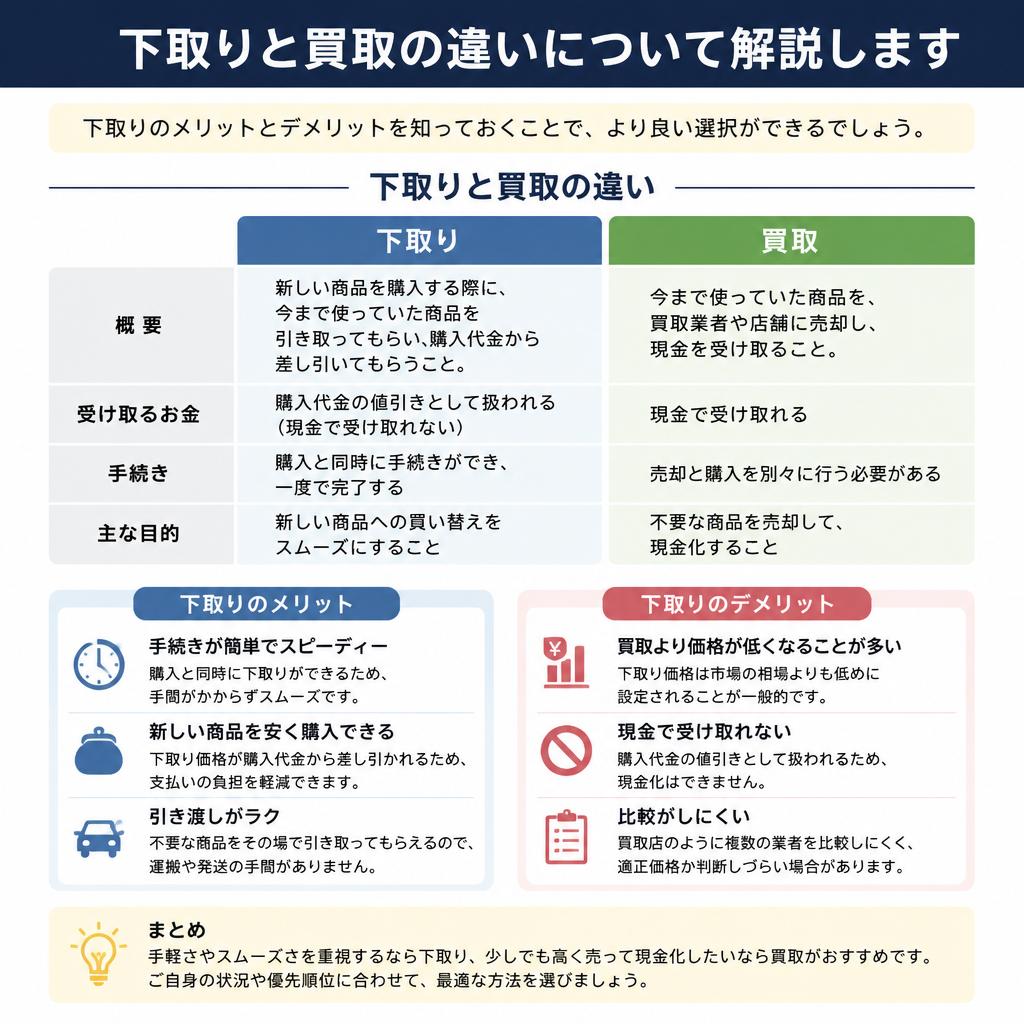 下取り価格との違い
