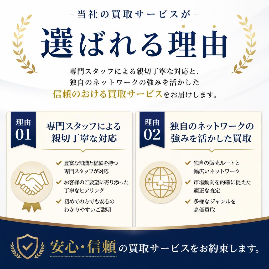 当社の買取サービスの特徴