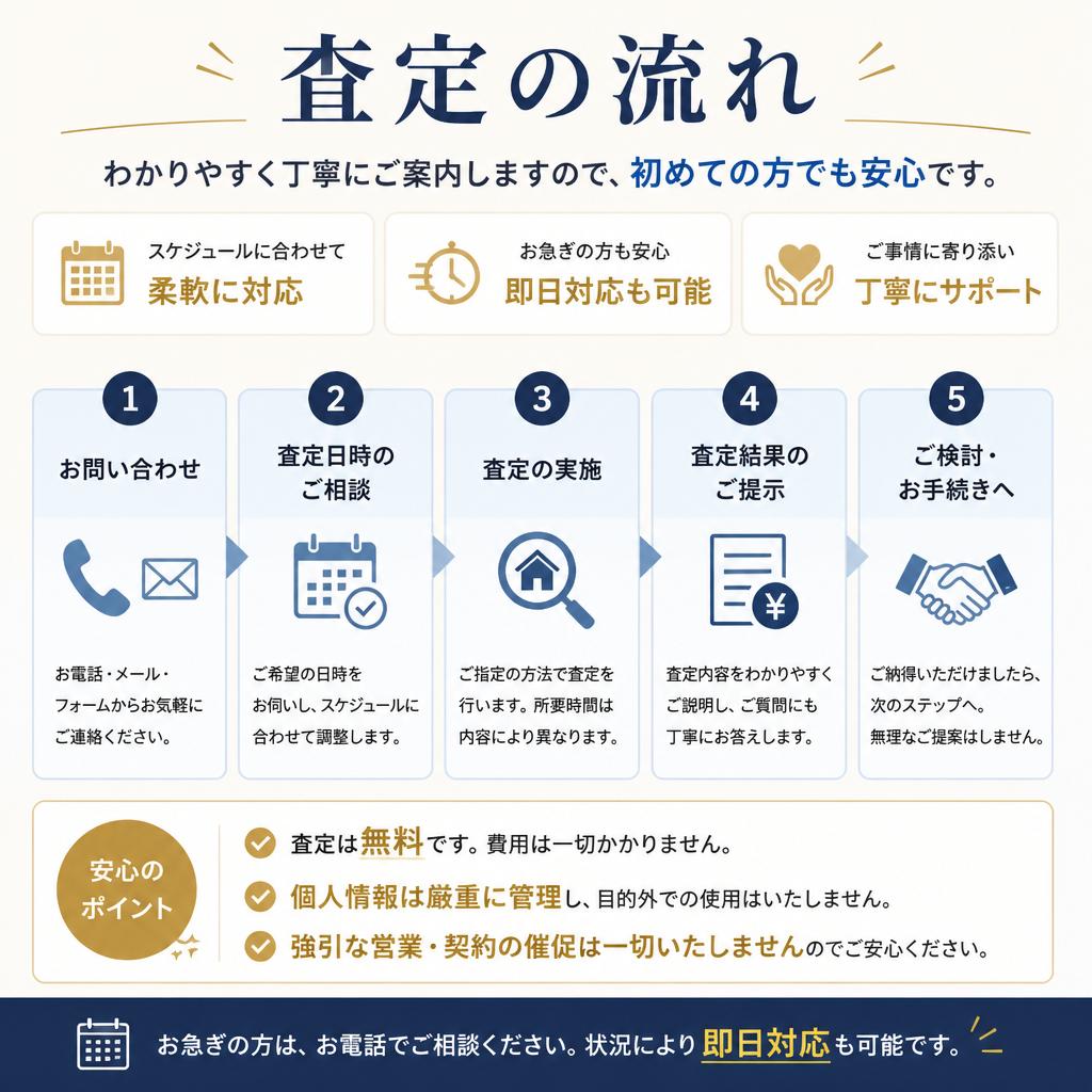 簡単・スピーディーな査定プロセス
