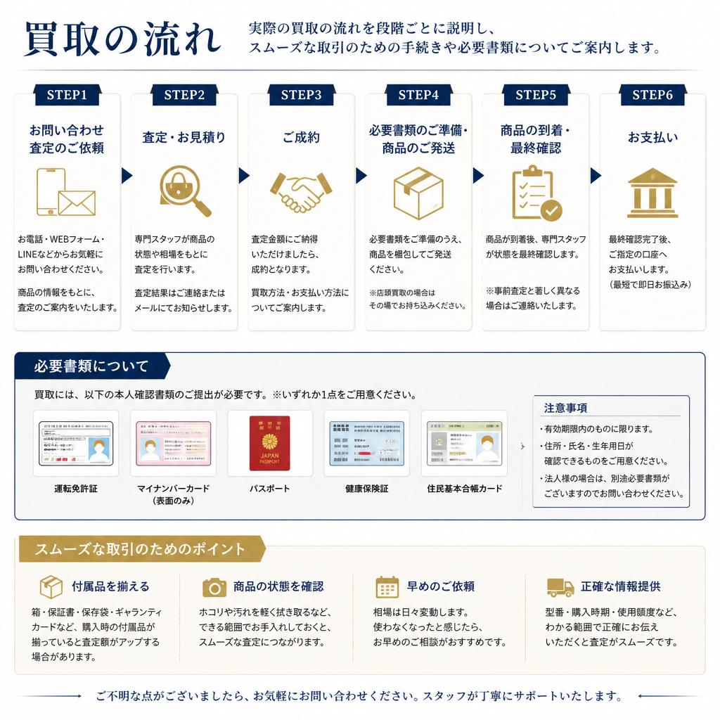 買取の流れを徹底解説